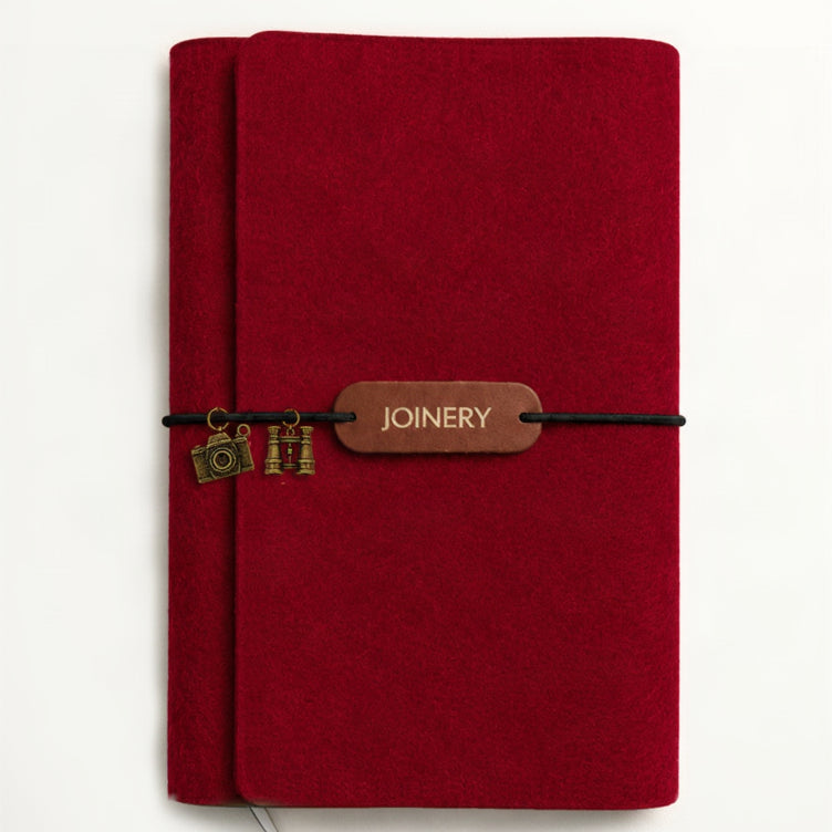 TRAVELLERS JOURNAL A5 MAROON ECO-FELT