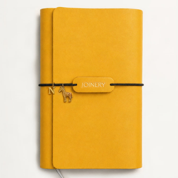 TRAVELLERS JOURNAL A5 YELLOW LEATHER