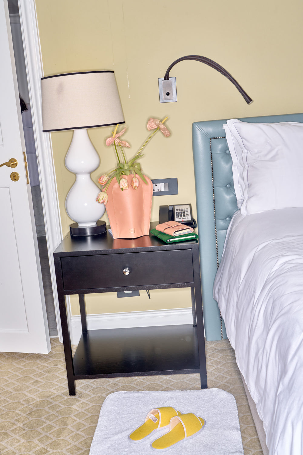 Desk and nightstand