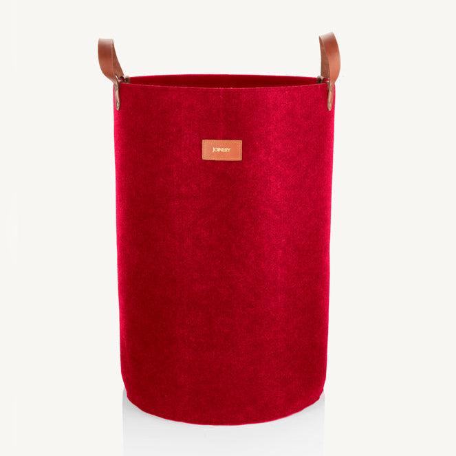 LAUNDRY BASKET BURGUNDY ECO-FELT