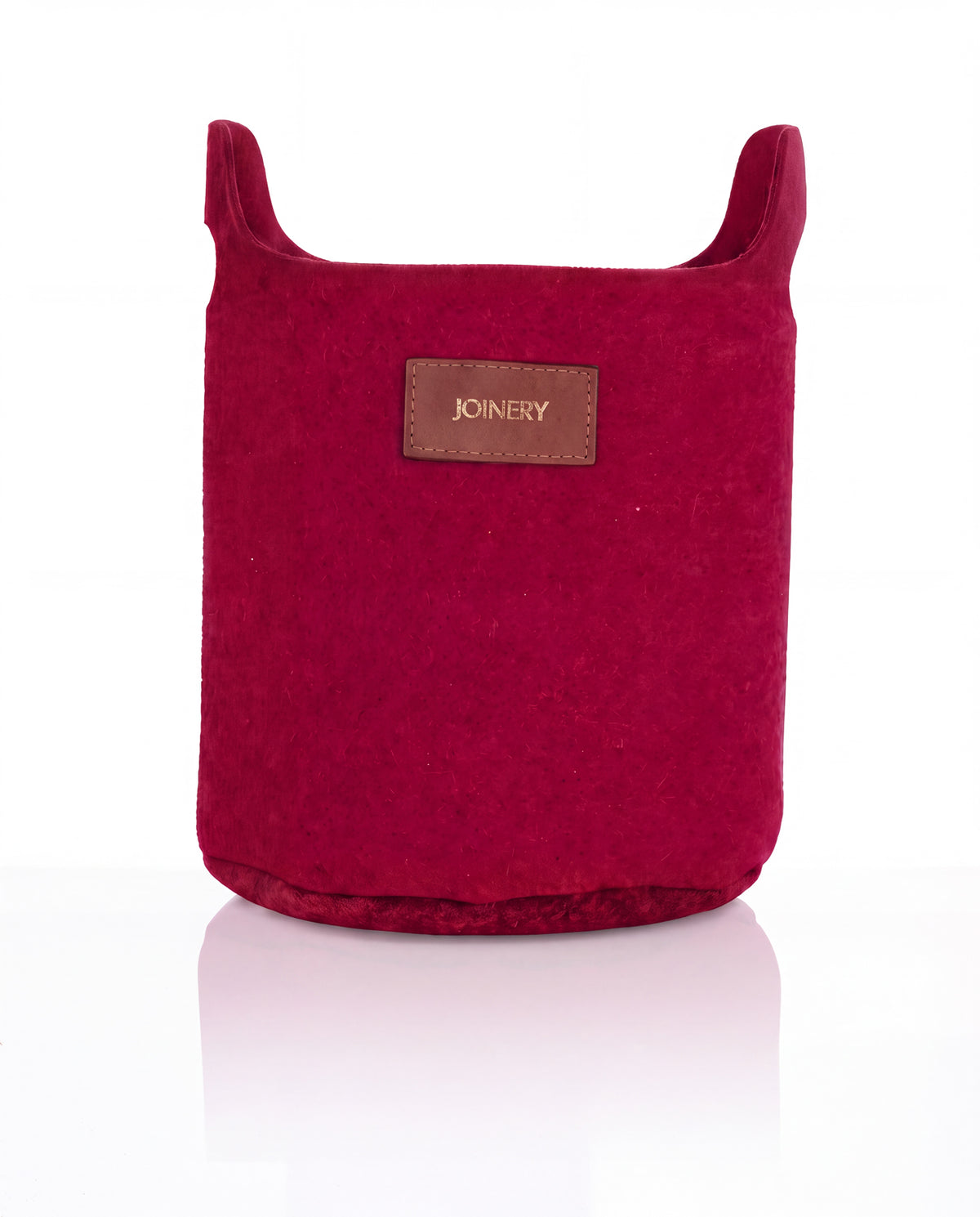 TALL STORAGE BASKET BURGUNDY ECO-FELT