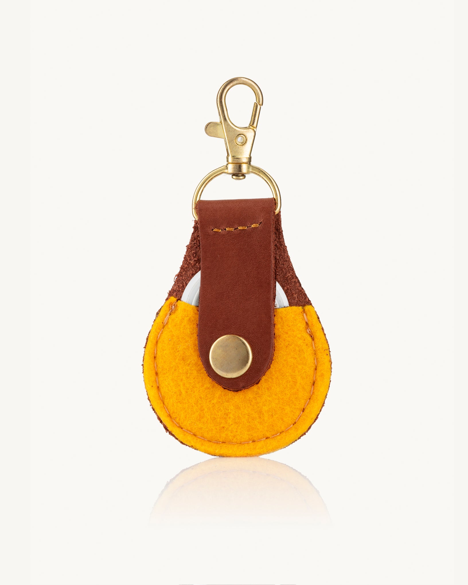 AIRTAG HOLDER YELLOW ECO-FELT