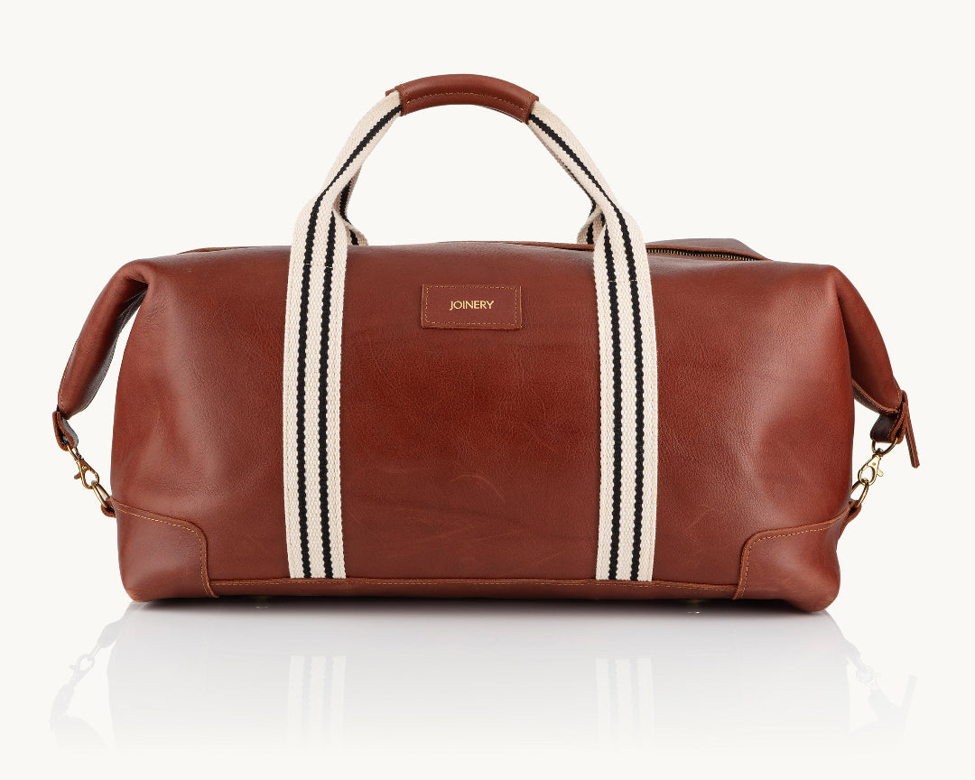 WEEKENDER - TAN LEATHER SIGNATURE STRIPE