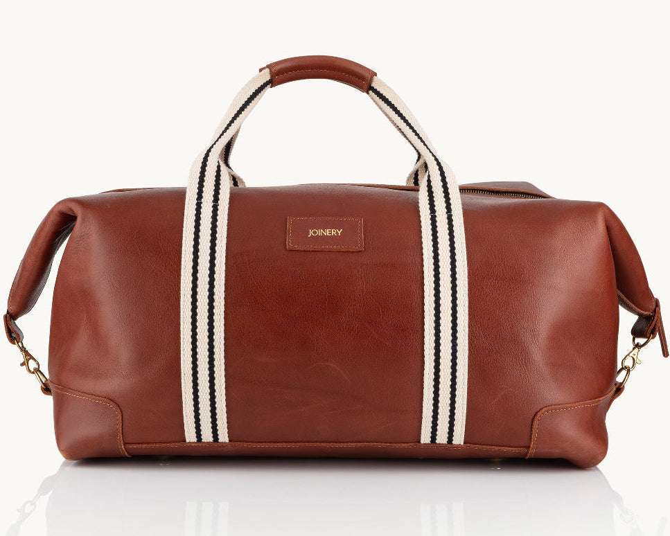 WEEKENDER - TAN LEATHER SIGNATURE STRIPE