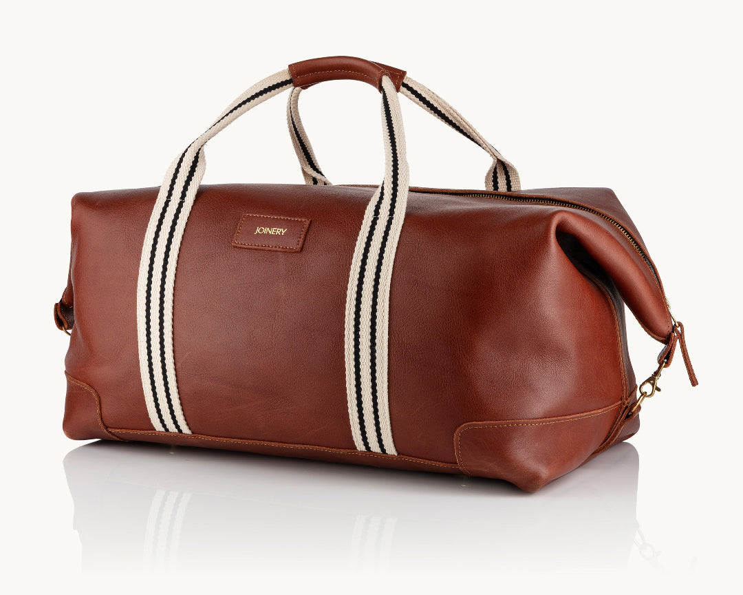 WEEKENDER - TAN LEATHER SIGNATURE STRIPE