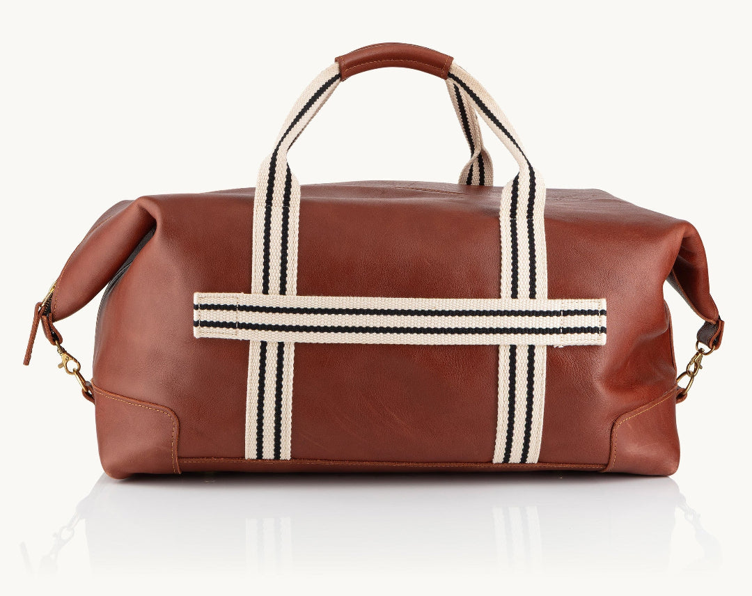 WEEKENDER - TAN LEATHER SIGNATURE STRIPE